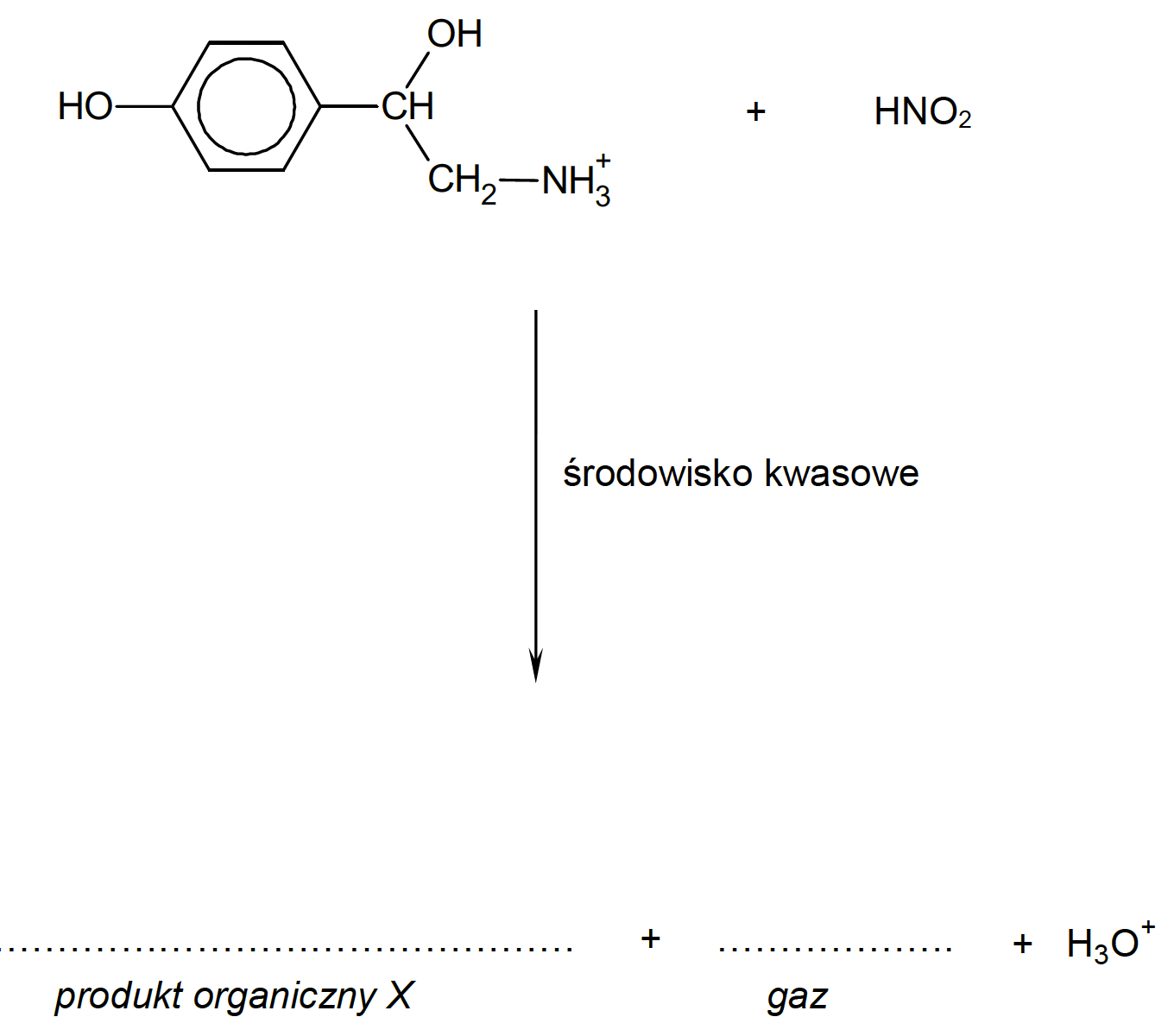 Zadanie 27.3 (reakcja z HNO2) · — · CKE · dozwolony użytek (art. 27 pr. aut.)