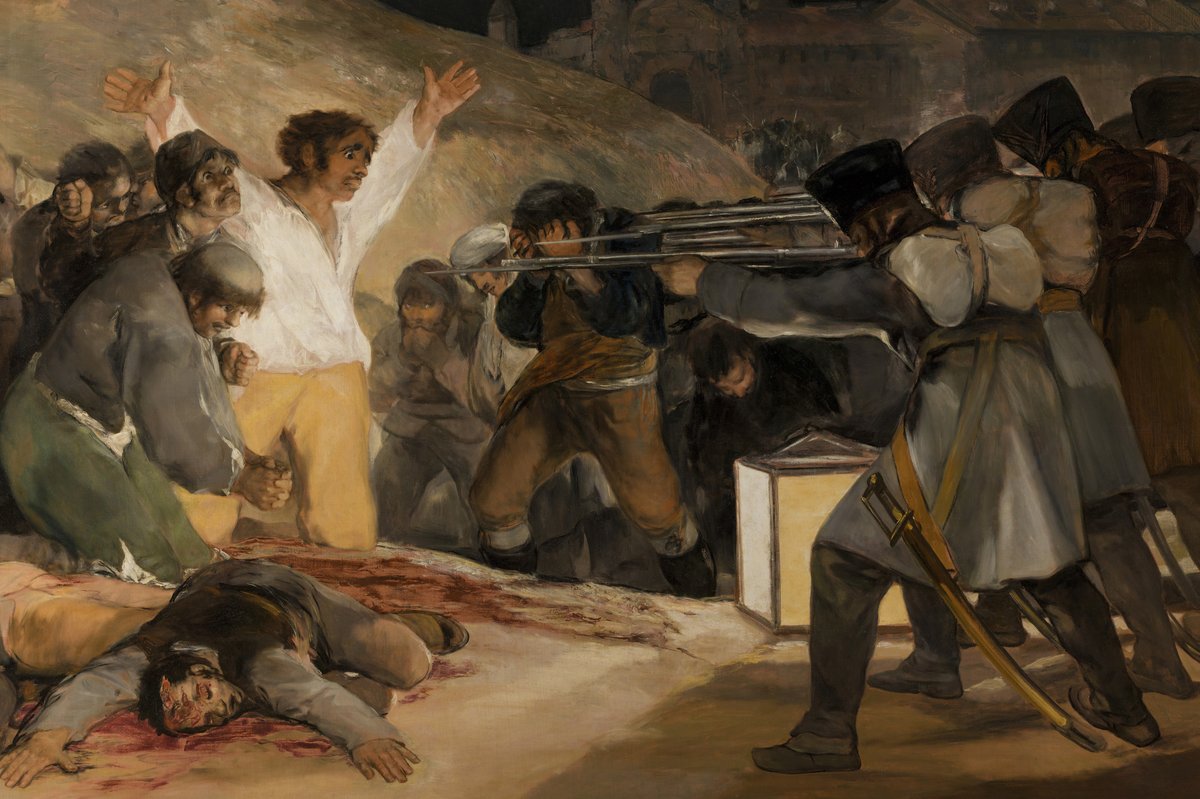 Trzeci maja 1808 — egzekucja jako waga ludzkiego życia i kosztu czynu · źródło: Francisco de Goya, Wikimedia Commons, domena publiczna