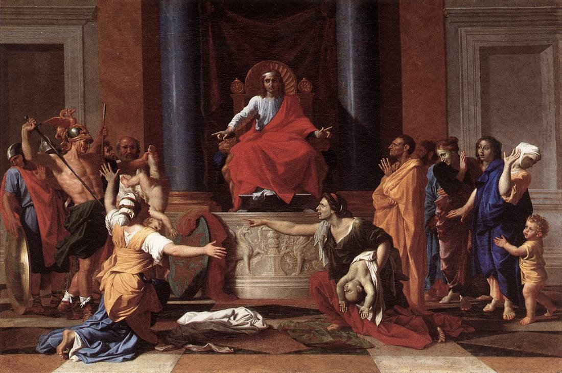 Sąd Salomona — klasyczny obraz sprawiedliwego osądu i kary · źródło: Nicolas Poussin, Wikimedia Commons, domena publiczna