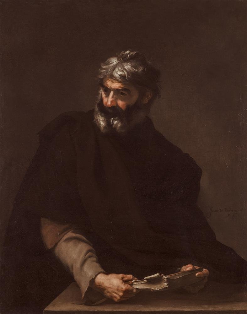 Protagoras — sofista i klasyk relatywizmu (obraz Jusepe de Ribery, 1637) · źródło: Jusepe de Ribera, Wikimedia Commons, domena publiczna