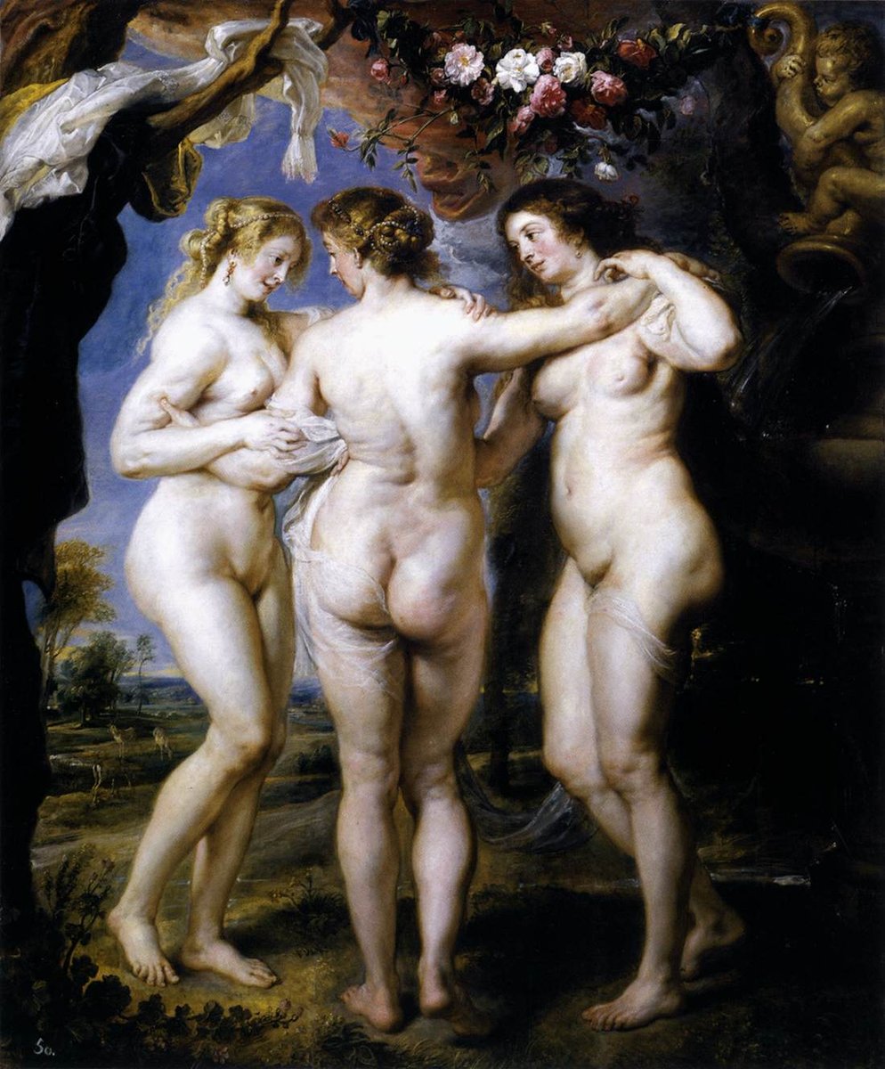 „Trzy Gracje" Rubensa — alegoria miłości, wdzięku i wzajemności w relacjach · źródło: Peter Paul Rubens, Wikimedia Commons, domena publiczna