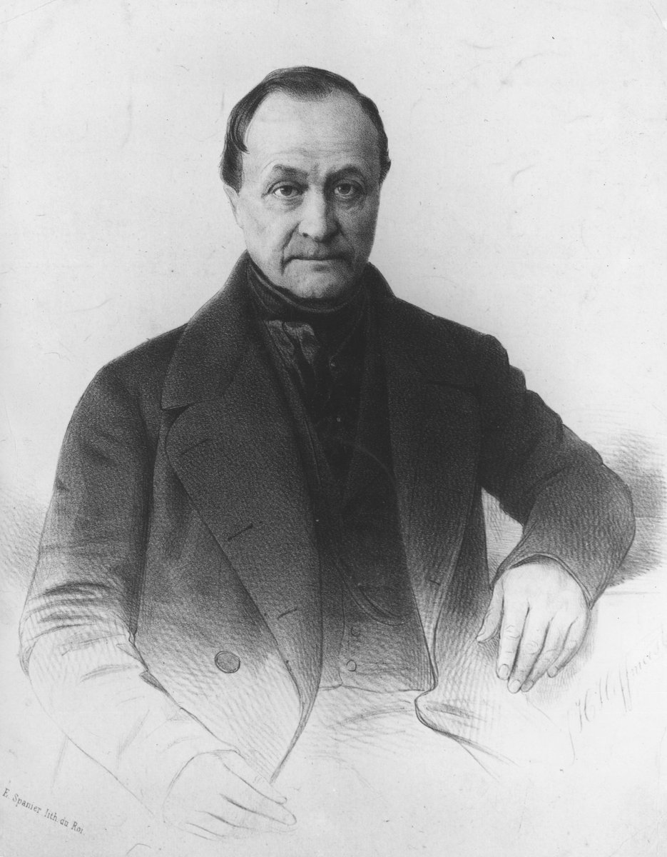 Portret Auguste'a Comte'a, twórcy pozytywizmu i prawa trzech stadiów rozwoju wiedzy · źródło: Johan Hendrik Hoffmeister, Wikimedia Commons, domena publiczna