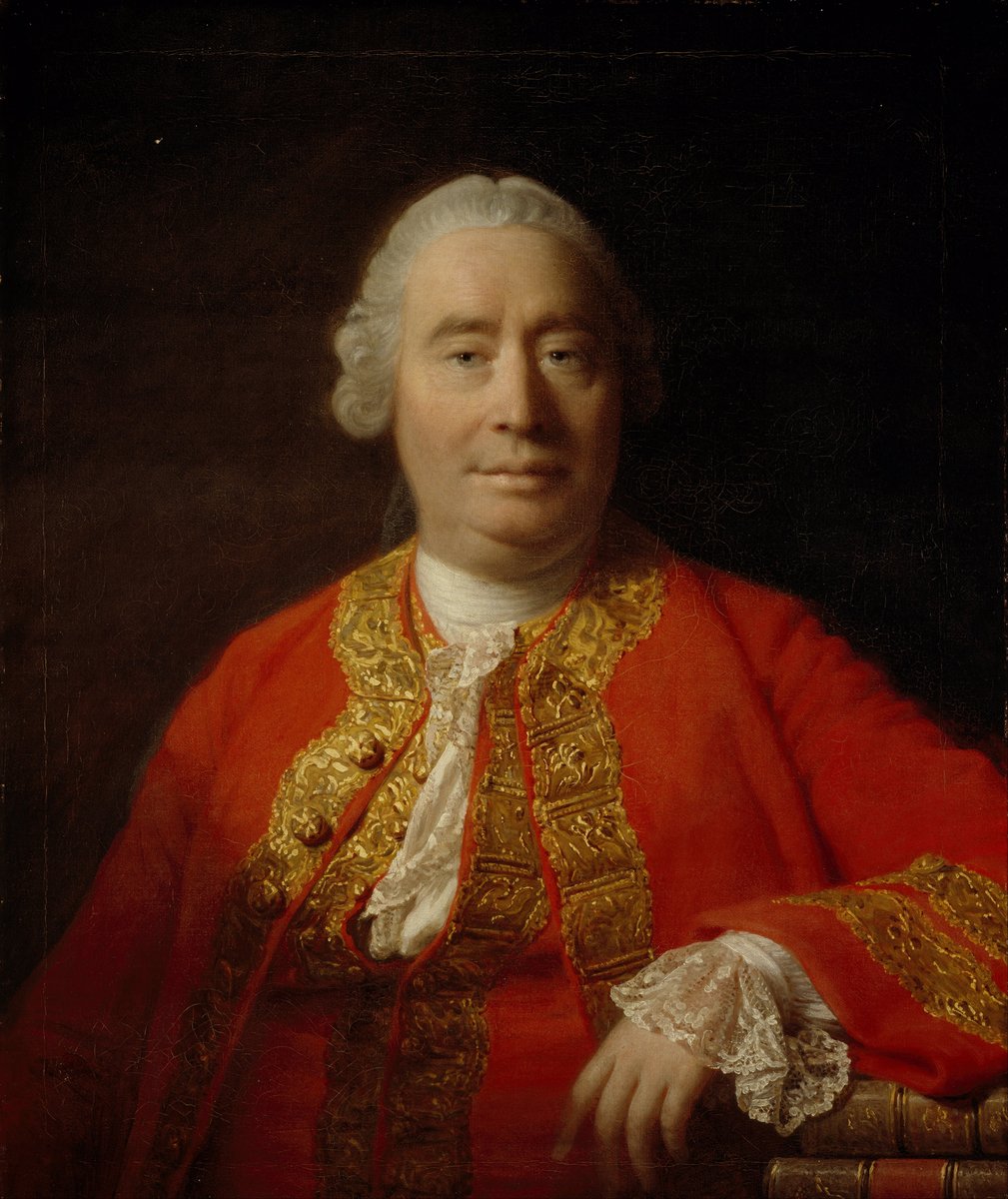 David Hume (1711–1776), empirysta i sceptyk, autor krytyki przyczynowości · źródło: Allan Ramsay, Wikimedia Commons, domena publiczna