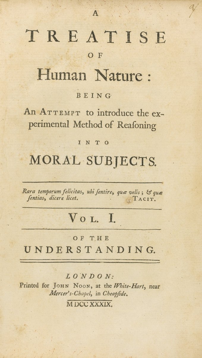 Karta tytułowa „Traktatu o naturze ludzkiej” (A Treatise of Human Nature, 1739) Davida Hume’a, gdzie sformułował problem indukcji · źródło: David Hume, Wikimedia Commons, domena publiczna
