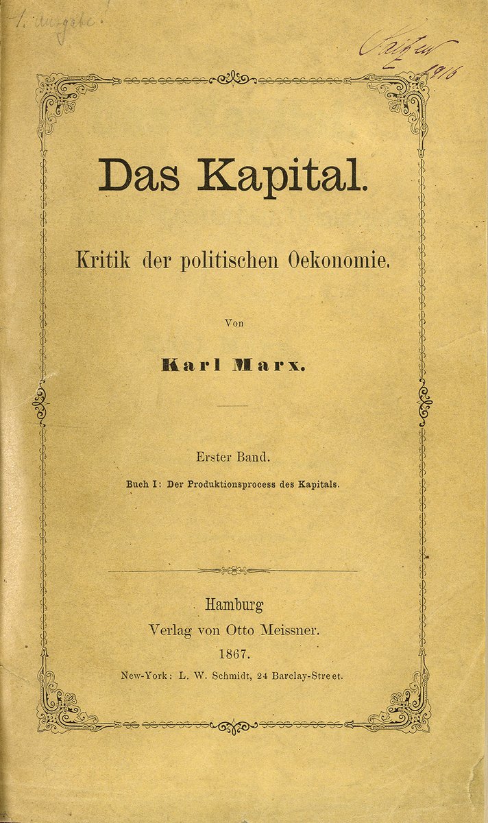 Karta tytułowa pierwszego wydania „Kapitału” Marksa z 1867 r. · źródło: Zentralbibliothek Zürich, Wikimedia Commons, domena publiczna