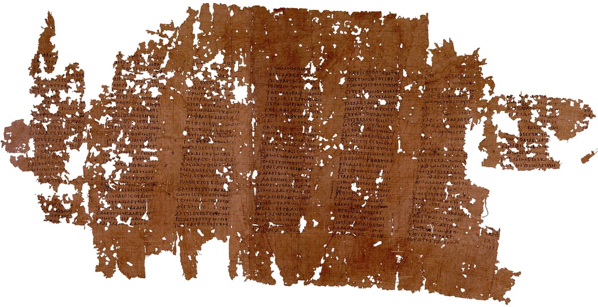 Papirus z II w. n.e. z tekstem „Fajdrosa” Platona, znaleziony w Oksyrynchos · źródło: anonimowy skryba starożytny, Wikimedia Commons, domena publiczna