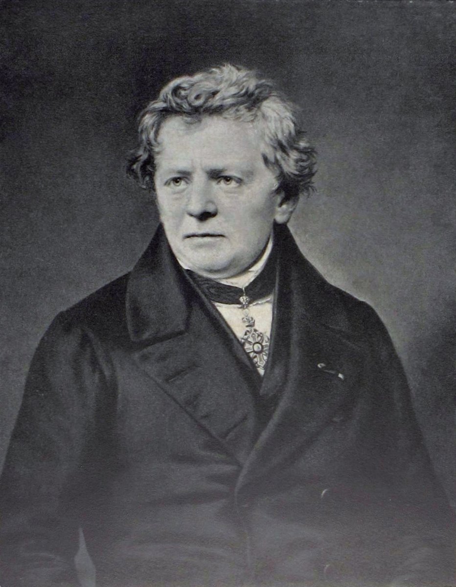 Georg Simon Ohm — niemiecki fizyk, który sformułował prawo wiążące napięcie, natężenie i opór (U = I·R); od jego nazwiska pochodzi jednostka oporu, om. · źródło: Wikimedia Commons, domena publiczna