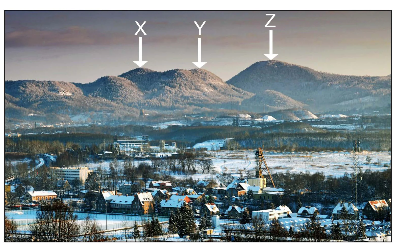Zadanie 1.1/2024 (szczyty X, Y, Z — Borowa i Wołowiec) · „Na podstawie: www.polska-org.pl" · CKE · dozwolony użytek (art. 27 pr. aut.)