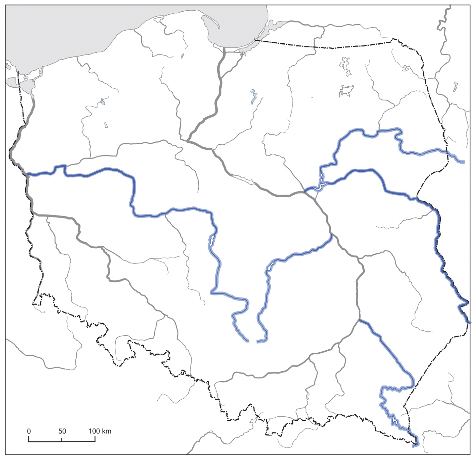 Zadanie 11 (rzeki Polski) · Mapa w arkuszu CKE (geografia R 2025) · CKE · dozwolony użytek (art. 27 pr. aut.)