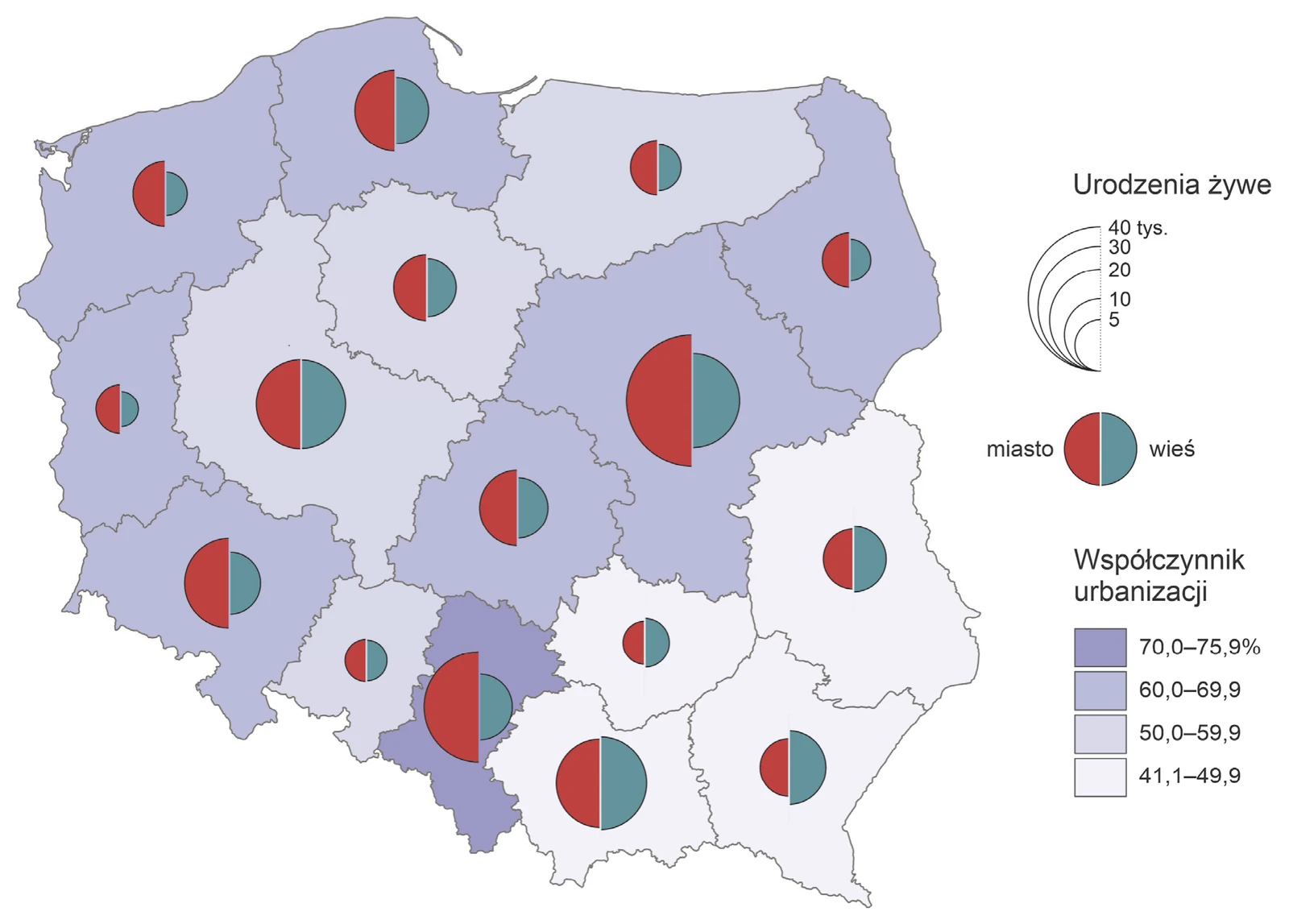 Zadanie 21/2026 (urodzenia żywe wg województw, 2022) · „Na podstawie: www.stat.gov.pl" · CKE · dozwolony użytek (art. 27 pr. aut.)