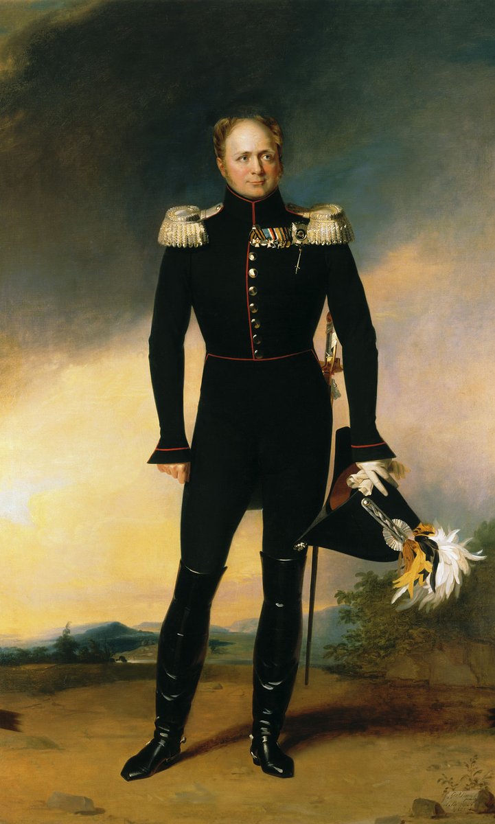 Car Aleksander I (George Dawe) — współtwórca Świętego Przymierza, sojuszu monarchów Rosji, Austrii i Prus, który miał strzec porządku i tłumić rewolucje. · źródło: George Dawe, Wikimedia Commons, domena publiczna