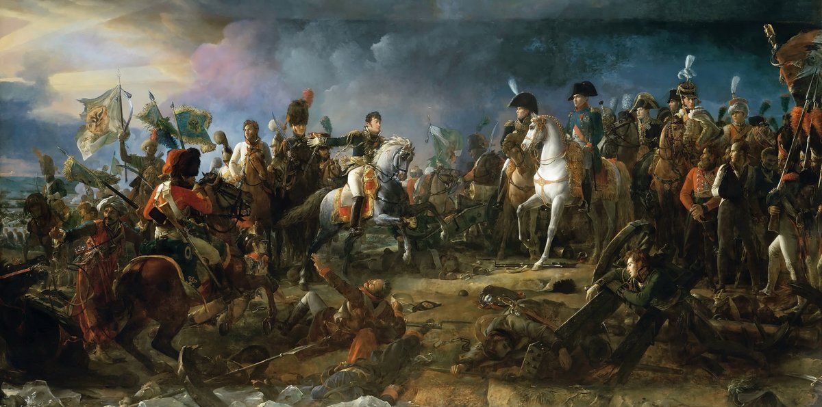 Bitwa pod Austerlitz, 2 grudnia 1805 (François Gérard) — „bitwa trzech cesarzy”, największe zwycięstwo Napoleona nad Austrią i Rosją. · źródło: François Gérard, Wikimedia Commons, domena publiczna