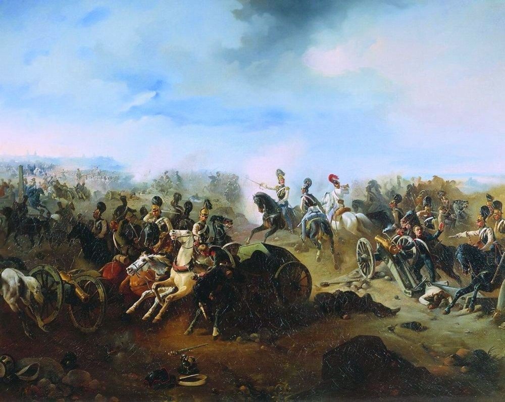 Bitwa pod Olszynką Grochowską (25 lutego 1831) — najkrwawsza bitwa powstania listopadowego. Mimo bohaterstwa powstanie ostatecznie upadło. · źródło: Bogdan Willewalde, Wikimedia Commons, domena publiczna