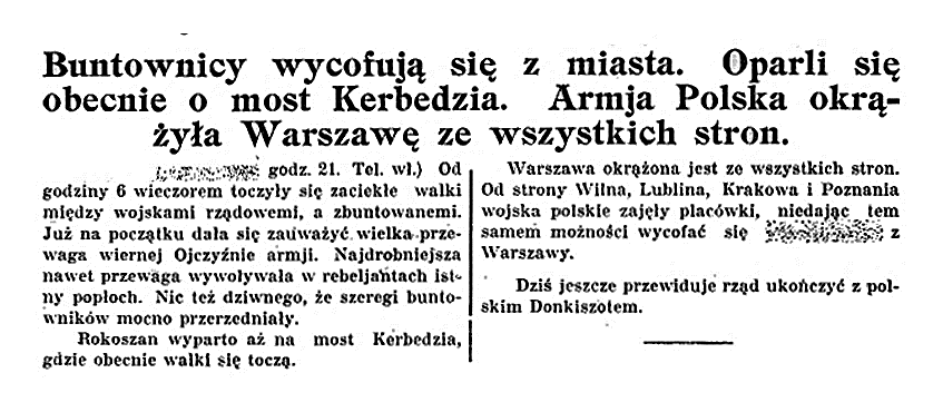 Historia R, matura próbna 2026 CKE styczeń — Zadanie 18 (fragment gazety) · Arkusz CKE styczeń 2026; podpis: „http://www.aan.gov.pl" · CKE · dozwolony użytek (art. 27 pr. aut.)