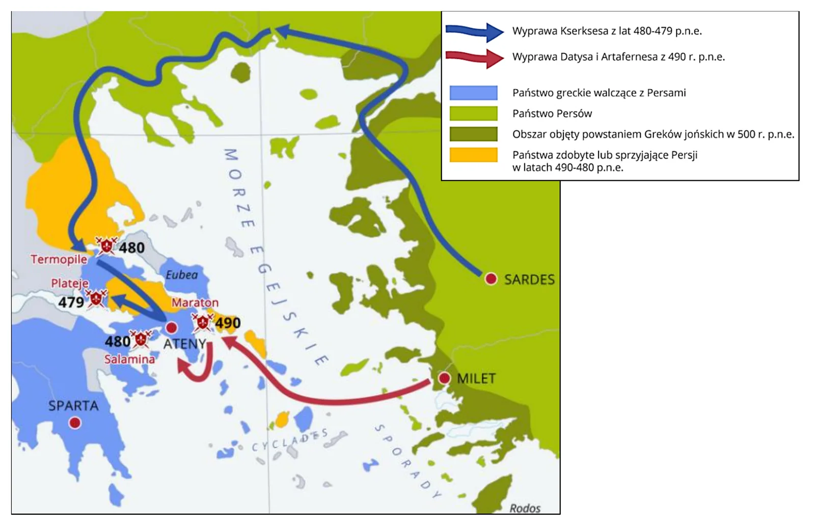 Historia R, matura próbna 2026 CKE styczeń — Zadanie 2, mapa działań wojennych + legenda · Arkusz CKE styczeń 2026; podpis: „Na podstawie: https://zpe.gov.pl" · CKE · dozwolony użytek (art. 27 pr. aut.)