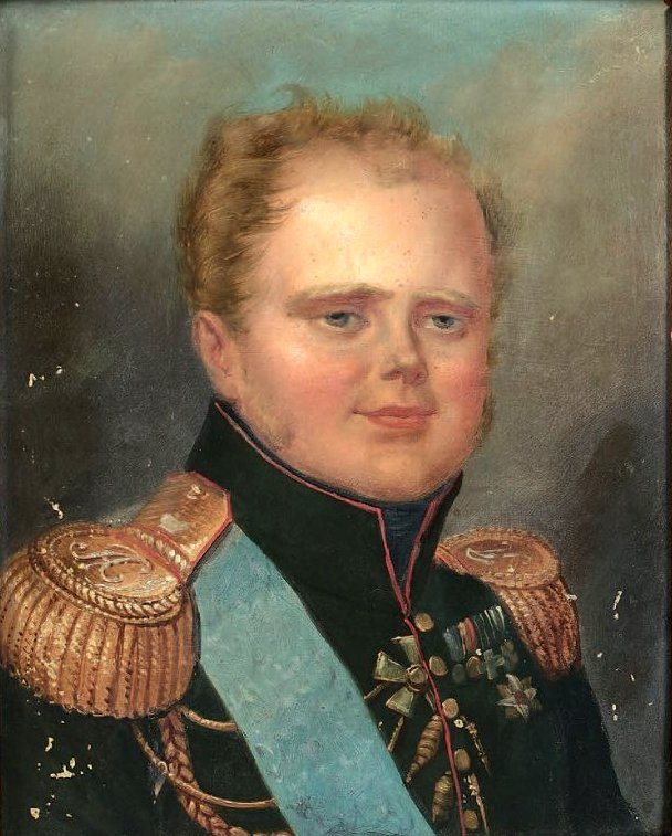 Wielki książę Konstanty — brat cara i faktyczny zwierzchnik wojska w Królestwie Polskim. Łamał konstytucję i rządził twardą ręką, budząc narastający opór. · źródło: nieznany, Wikimedia Commons, domena publiczna
