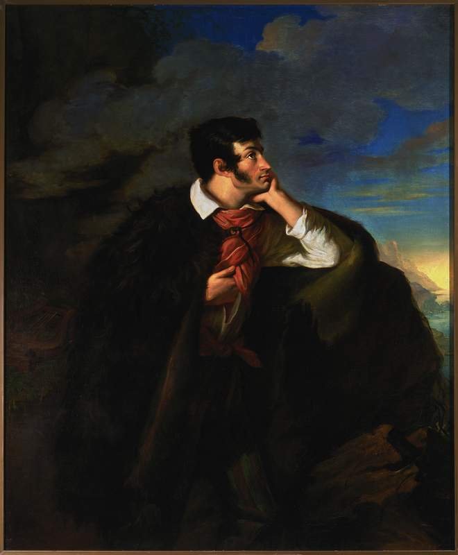 Adam Mickiewicz na Judahu skale (Walenty Wańkowicz, 1828) — ikoniczny portret wieszcza. Romantyzm uczynił z literatury strażniczkę narodowego ducha w czasie niewoli. · źródło: Walenty Wańkowicz, Wikimedia Commons, domena publiczna