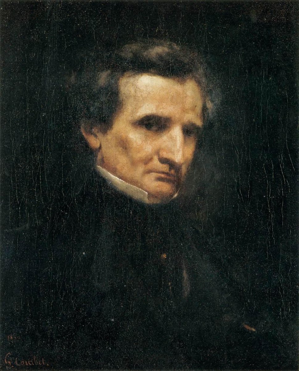 Portret Hectora Berlioza (Gustave Courbet, 1850, Musée d'Orsay) · źródło: Gustave Courbet, Wikimedia Commons, domena publiczna
