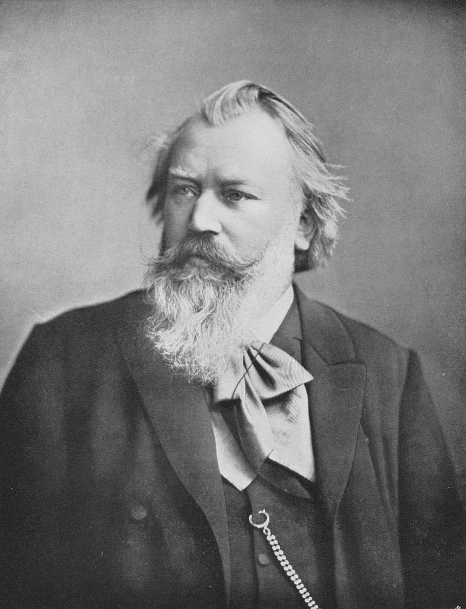 Portretowa fotografia Johannesa Brahmsa (C. Brasch, Berlin, 1889) · źródło: C. Brasch, Wikimedia Commons, domena publiczna