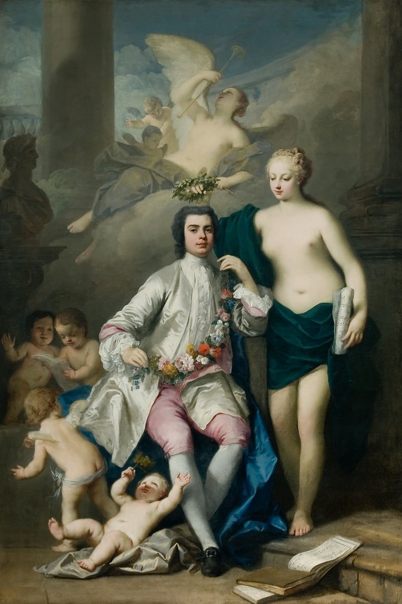 Portret śpiewaka-kastrata Farinellego (Carla Broschiego) · źródło: Jacopo Amigoni, Wikimedia Commons, domena publiczna