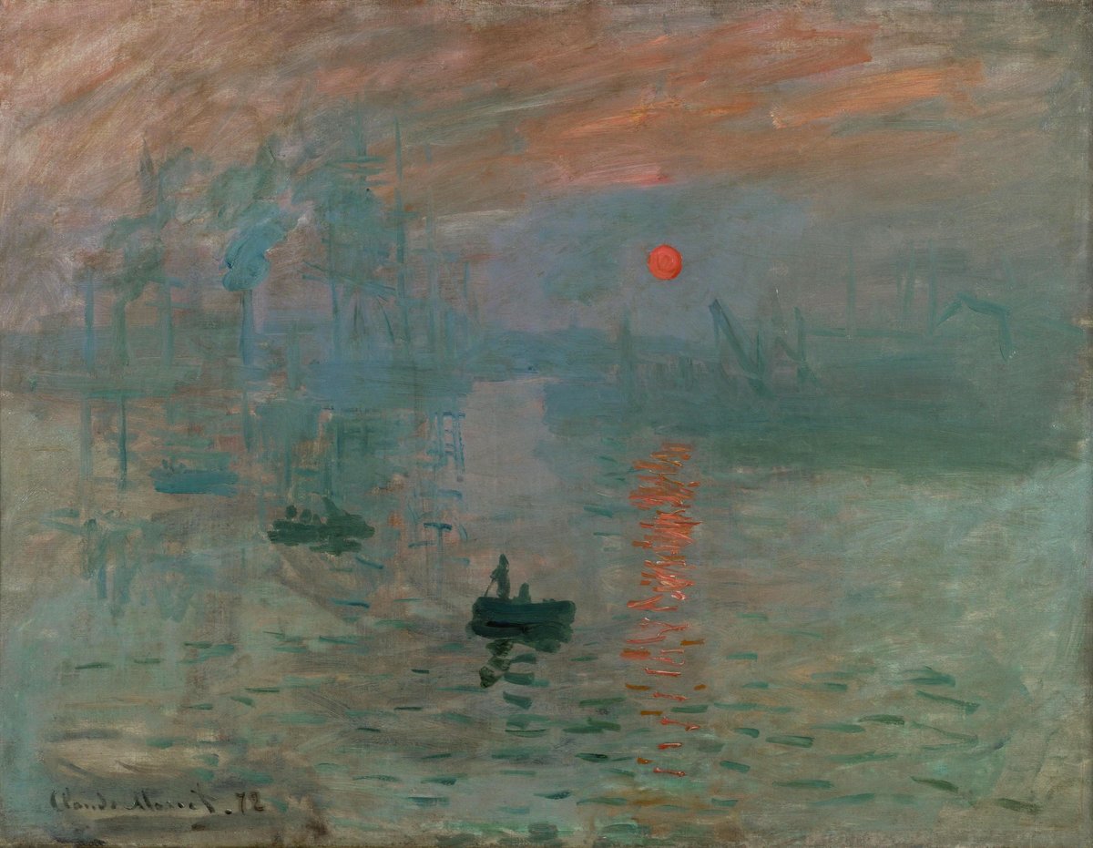 Claude Monet, „Impresja, wschód słońca" (1872) — obraz, od którego wzięła nazwę cały ruch impresjonistyczny w malarstwie i muzyce · źródło: Claude Monet, Wikimedia Commons, domena publiczna