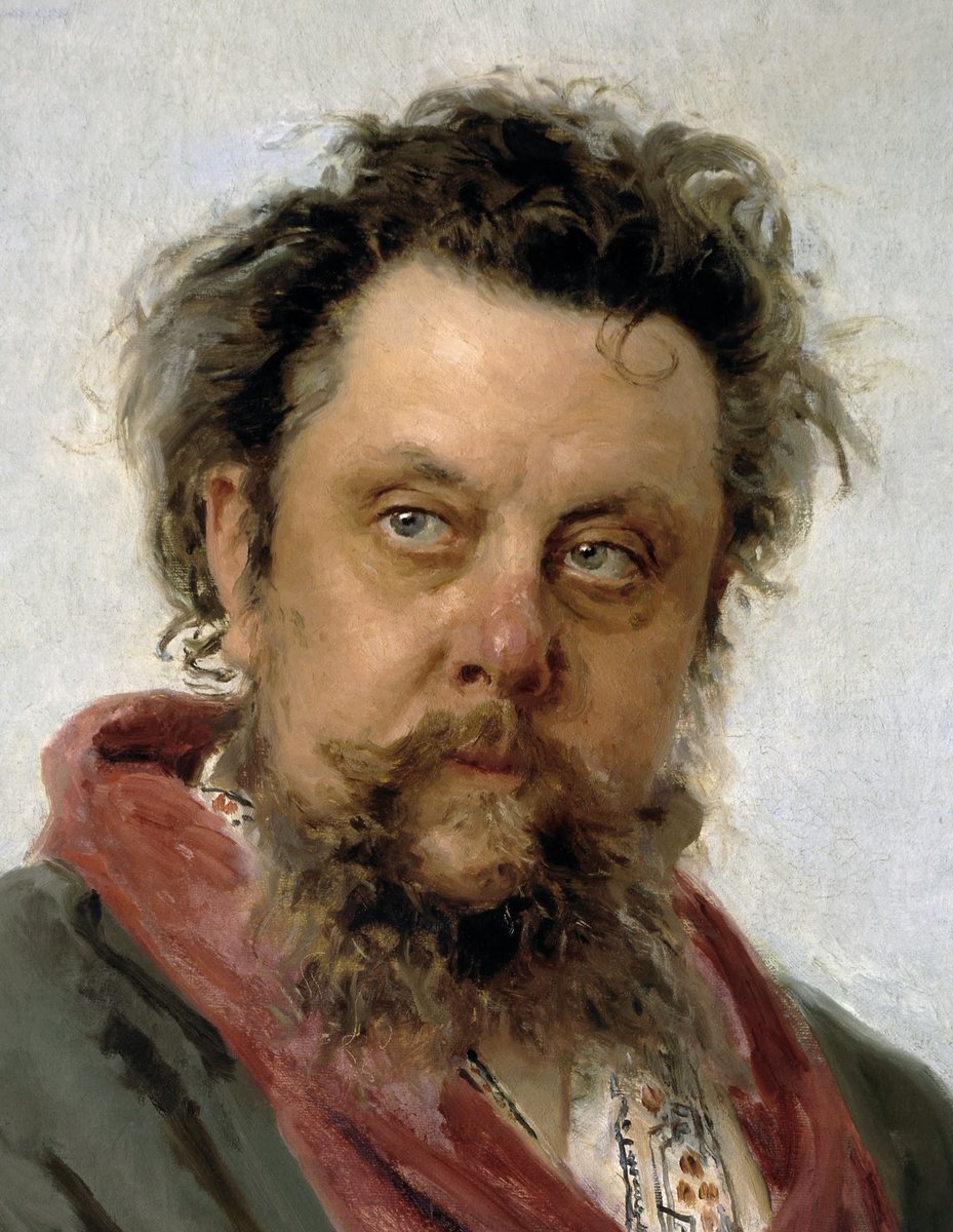 Portret Modesta Musorgskiego (1881), olej Ilji Riepina · źródło: Ilja Riepin, Wikimedia Commons, domena publiczna
