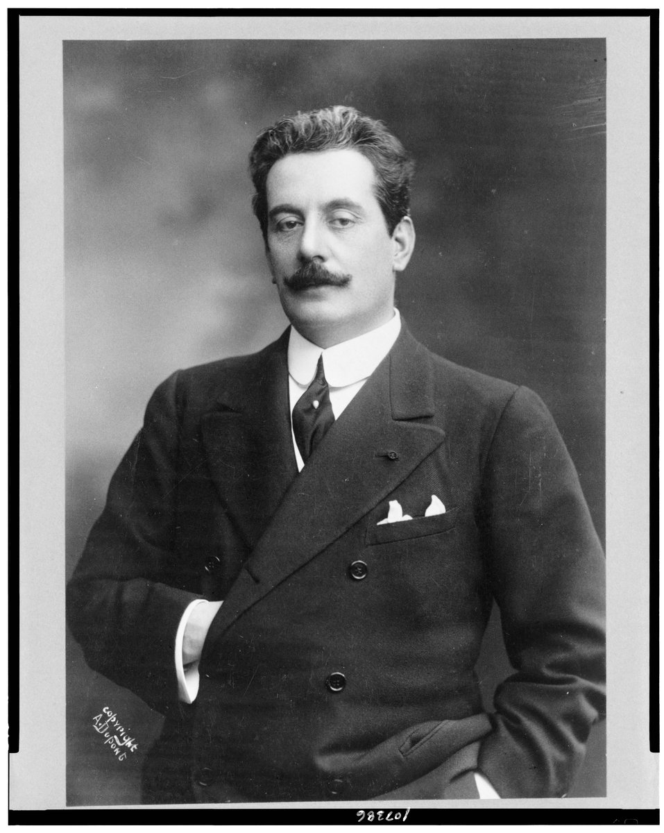Portret Giacoma Pucciniego (1908), fotografia A. Duponta · źródło: A. Dupont, Wikimedia Commons, domena publiczna