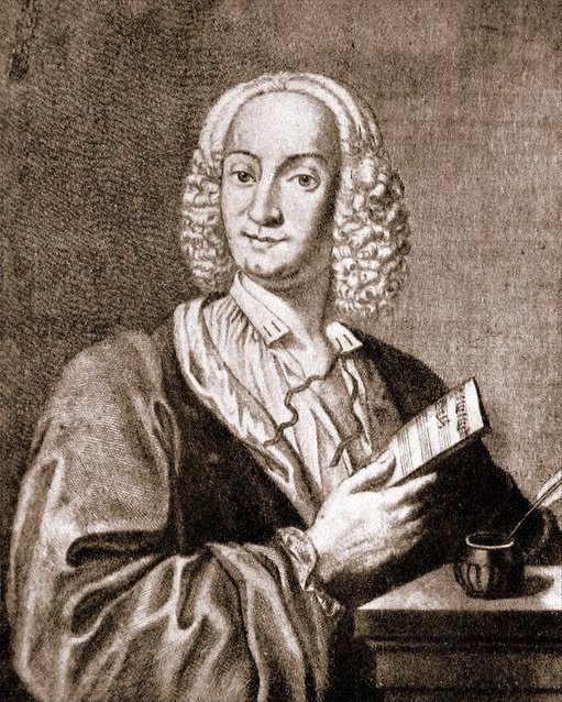 Portret Antonia Vivaldiego (rycina z 1725) · źródło: François Morellon la Cave, Wikimedia Commons, domena publiczna