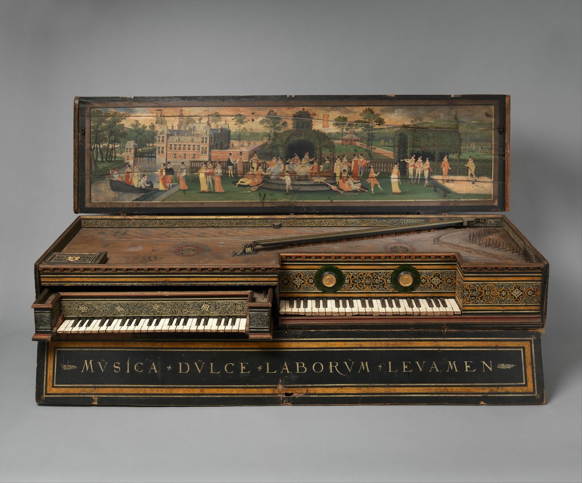 Podwójny wirginał Hansa Ruckersa starszego (1581), renesansowy instrument klawiszowy szarpany · źródło: Metropolitan Museum of Art, Wikimedia Commons, CC0