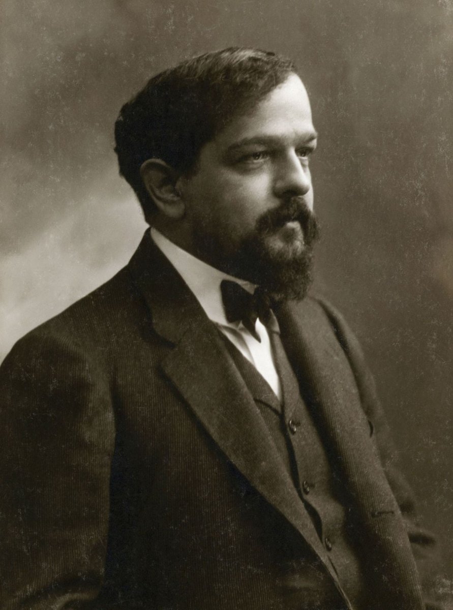 Claude Debussy ok. 1908, główna postać impresjonizmu muzycznego · źródło: Félix Nadar, Wikimedia Commons, domena publiczna
