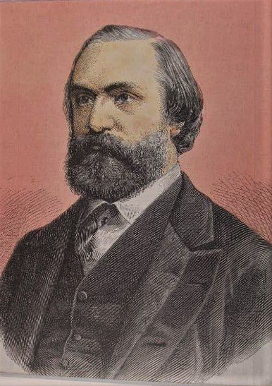 Eduard Hanslick (drzeworyt, 1880) — wpływowy XIX-wieczny krytyk muzyczny, autor sporu o „muzyczne piękno” · źródło: autor nieznany, Wikimedia Commons, domena publiczna