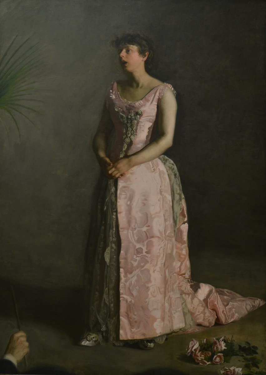 „Śpiewaczka koncertowa” Thomasa Eakinsa — solowe wykonanie przed publicznością · źródło: Thomas Eakins, Wikimedia Commons, domena publiczna