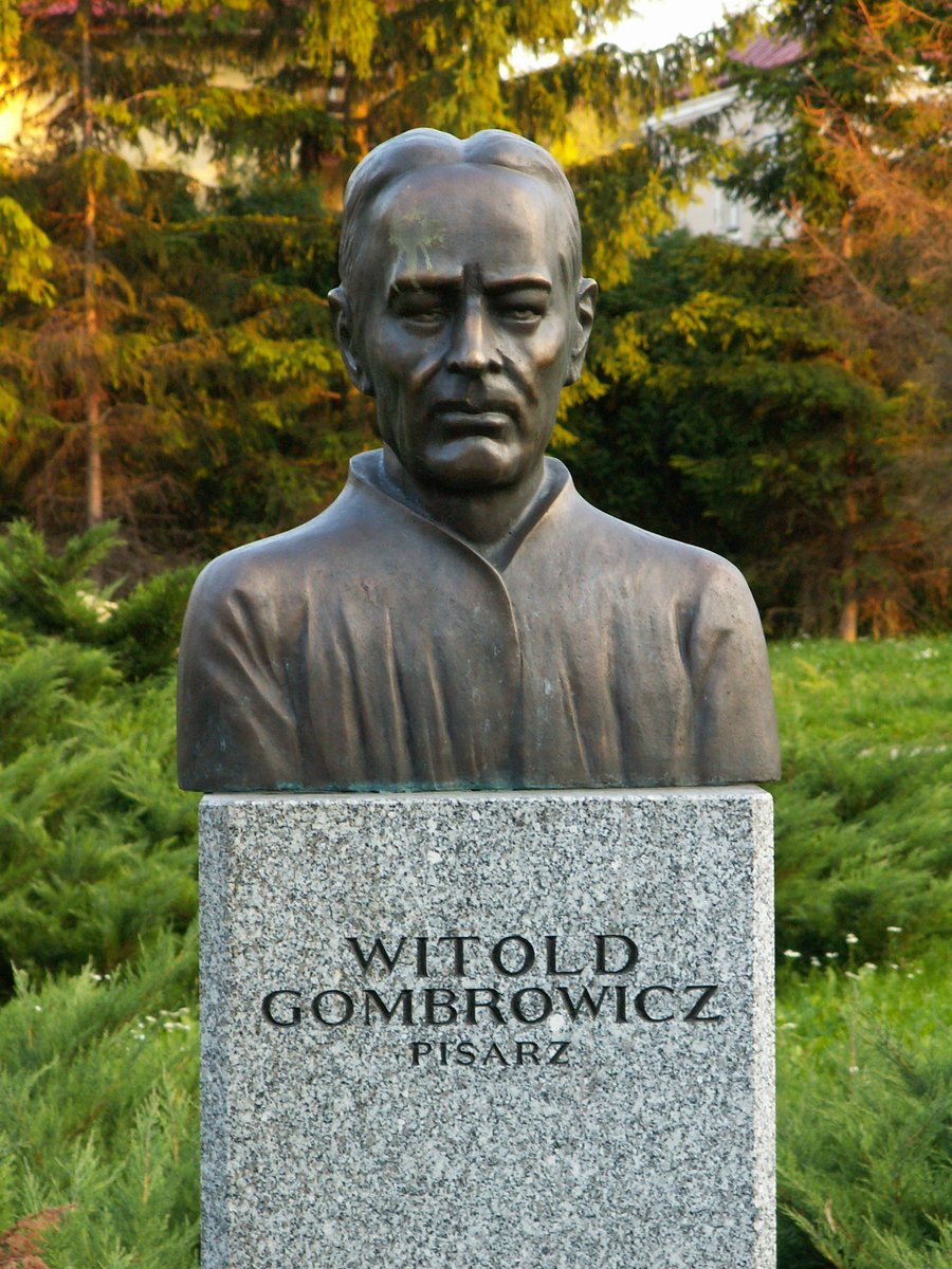 Popiersie Witolda Gombrowicza w Alei Sław w Kielcach — pisarza, który zdiagnozował Formę jako więzienie tożsamości · źródło: Paweł Cieśla, Wikimedia Commons, CC BY-SA 4.0