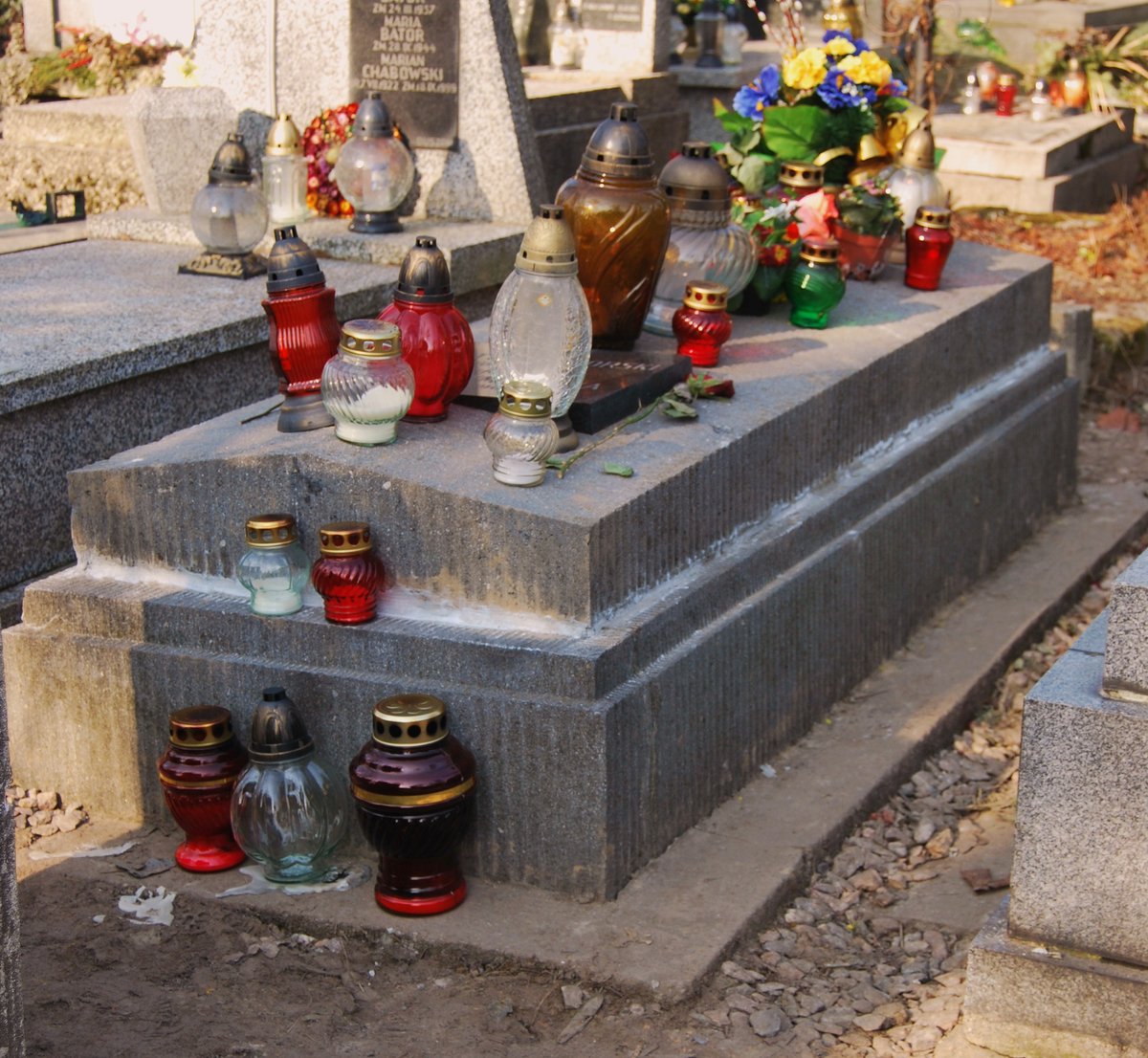 Grób Wisławy Szymborskiej na cmentarzu Rakowickim w Krakowie · źródło: ZWGallery, Wikimedia Commons, CC BY-SA 3.0