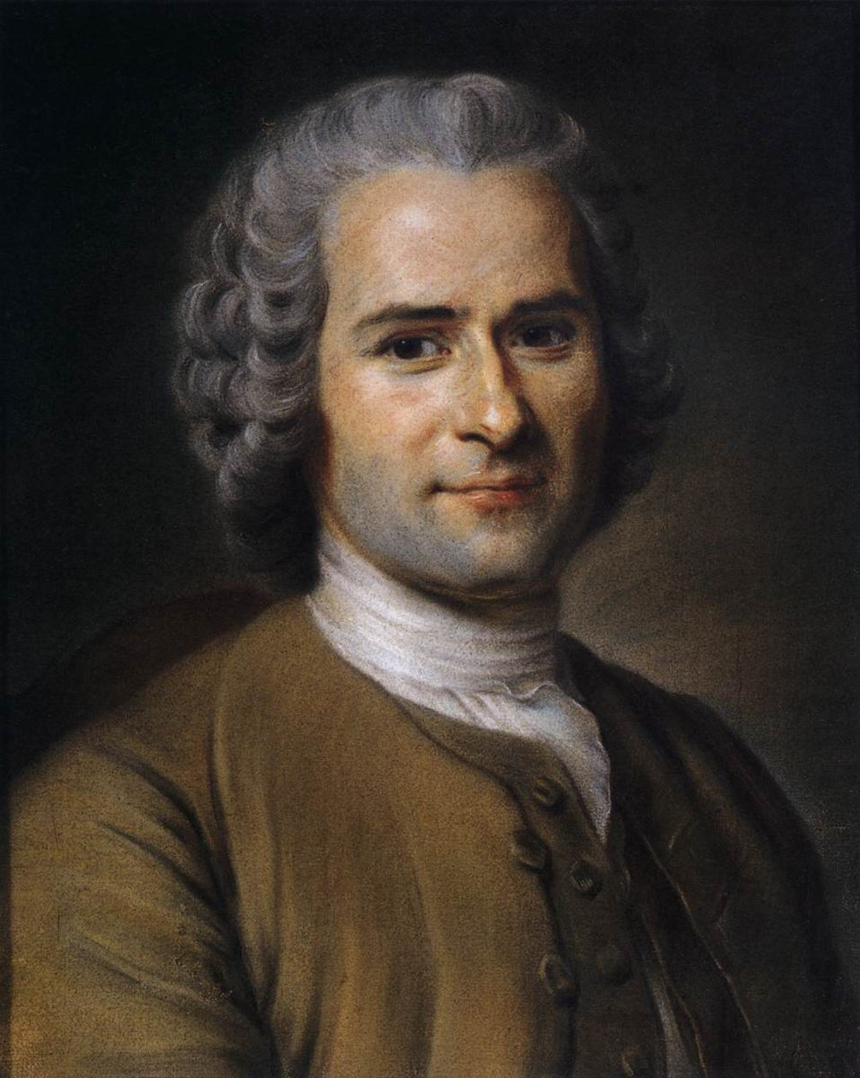 Jean-Jacques Rousseau, filozof oświecenia, którego myśl o naturze i uczuciu zapowiadała sentymentalizm i romantyzm · źródło: Maurice Quentin de La Tour, Wikimedia Commons, domena publiczna