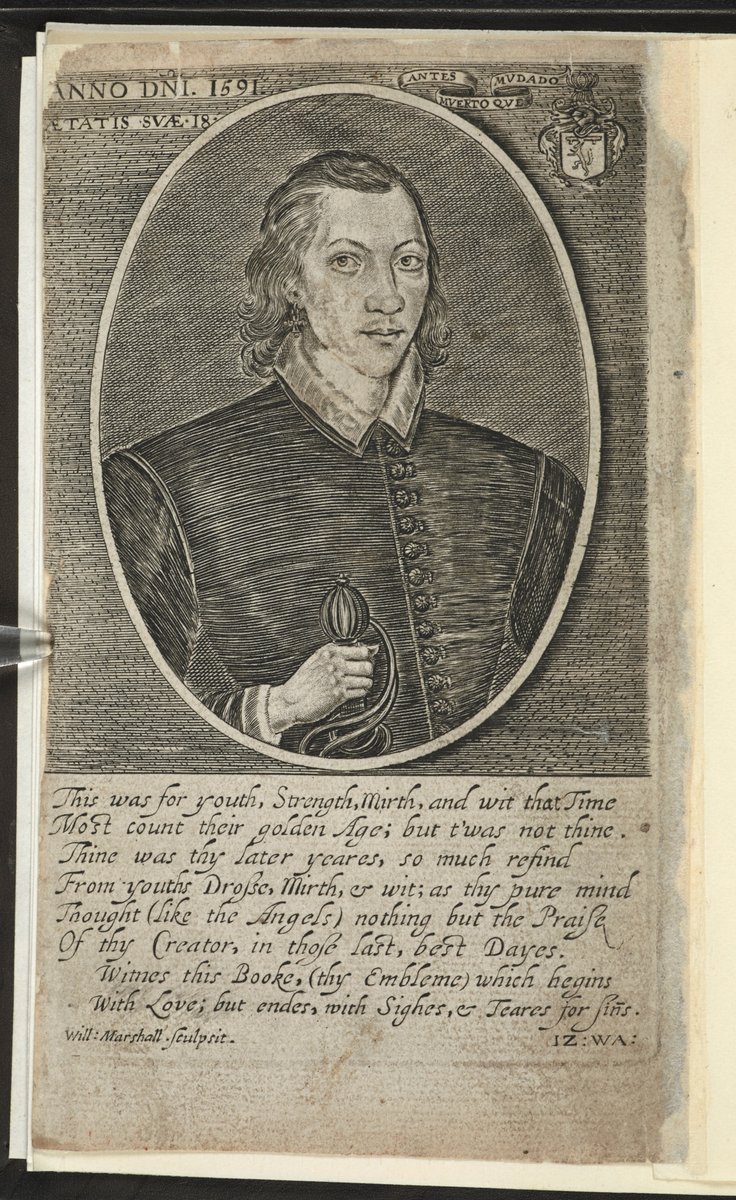 Frontyspis ze zbioru wierszy Johna Donne'a (wyd. 1639) z portretem poety · źródło: William Marshall, Wikimedia Commons, domena publiczna