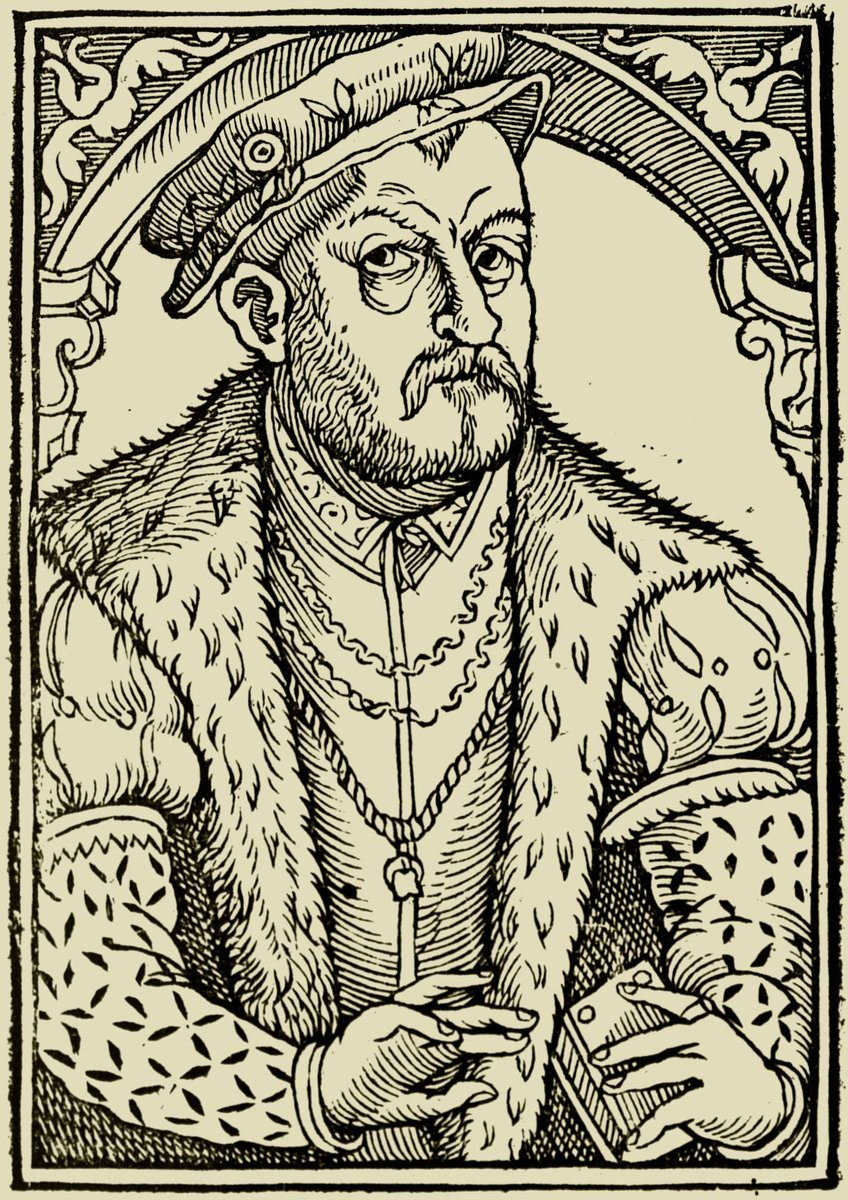 Drzeworytowy portret Mikołaja Reja ze „Zwierciadła” (1568) — ojca literatury polskiej · źródło: nieznany autor, Wikimedia Commons, domena publiczna