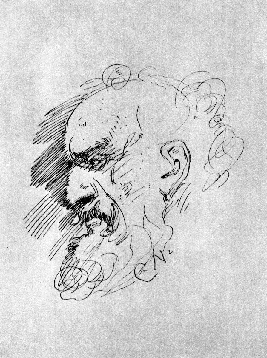 Cyprian Kamil Norwid, autoportret (1880) — wizerunek „czwartego wieszcza" · źródło: Cyprian Kamil Norwid, Wikimedia Commons, domena publiczna