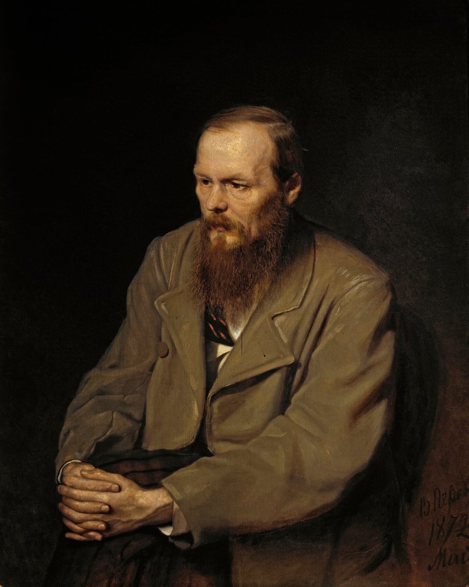 Wasilij Pierow, „Portret Fiodora Dostojewskiego" (1872) — autor „Zbrodni i kary" · źródło: Wasilij Pierow, Wikimedia Commons, domena publiczna