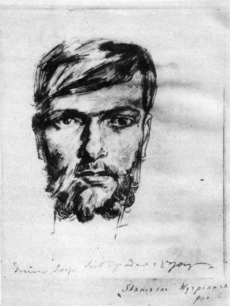 Stanisław Wyspiański — autoportret z 1890 r.; dramatopisarz, malarz i twórca „Wesela” · źródło: Stanisław Wyspiański, Wikimedia Commons, domena publiczna