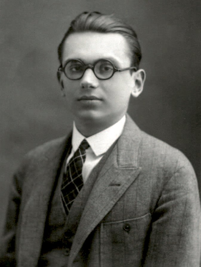 Kurt Gödel jako student (1925) · źródło: IAS / Wikimedia Commons, domena publiczna