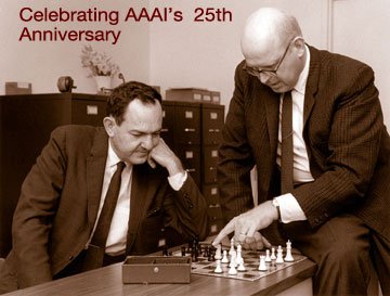 Herbert Simon i Allen Newell przy szachach (ok. 1958) · źródło: Wikimedia Commons, domena publiczna